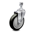 Service Caster 5 Inch Black Polyurethane Wheel Swivel ½ Inch Threaded Stem Caster SCC SCC-TS20S514-PPUB-BLK-121315